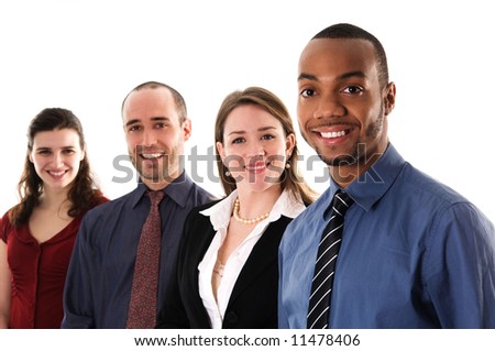 business people on an isolated white background Royalty-Free Stock Photo #11478406