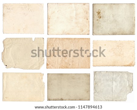 Set of various retro old photos isolated on white background Royalty-Free Stock Photo #1147894613