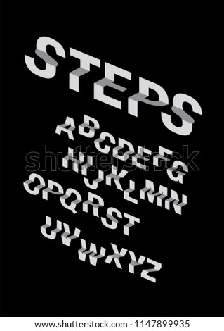 paper folding typography design/steps typography design/illustration
