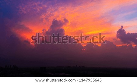 The background of the sunset