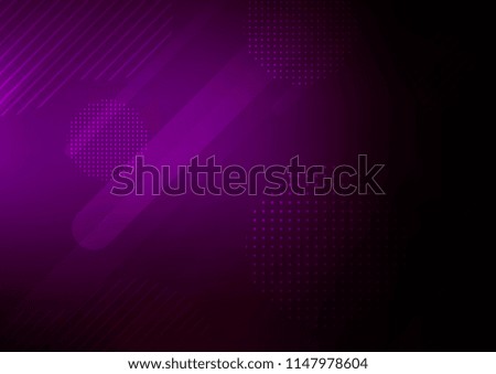 Dark Purple vector layout with flat lines and dots. Blurred decorative design in simple style with lines, circles. The template can be used as a background.