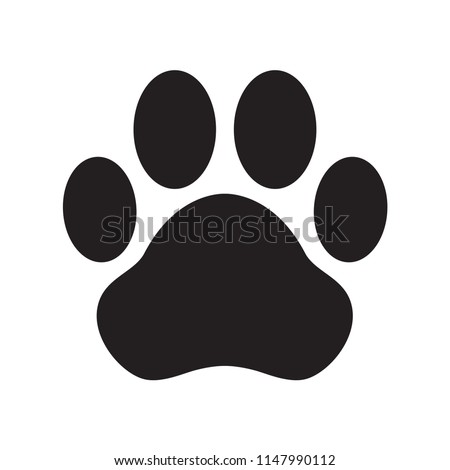 dog paw vector icon logo illustration cat clip art french bulldog cartoon