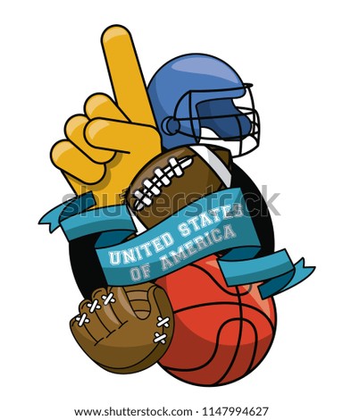 USA sports emblem