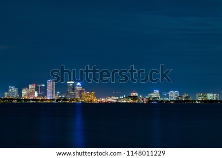 Tampa Skyline At Night