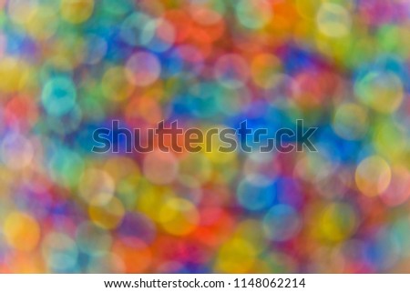 Abstract and blurred multicolored pattern. Bokeh background
