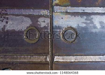 Texture of old shabby rusty metal surface.