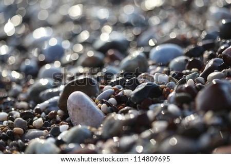 high definition color sea pebble