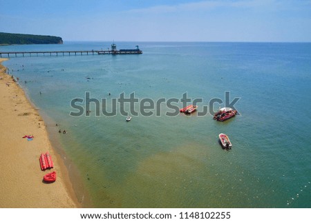 top view of the sea beach