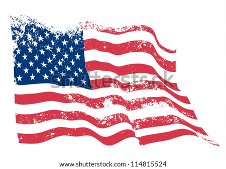 USA American grunge flag.