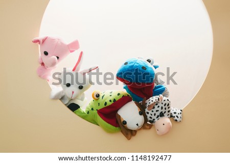 Puppet show on Circle background Royalty-Free Stock Photo #1148192477