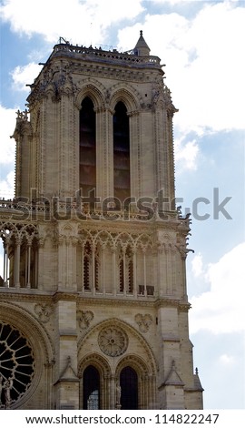 Tower of Notre Dame de Paris cathedral, France