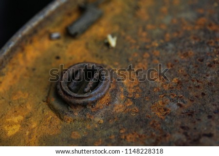 Yellow oil barrel background texture