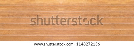 Panorama of vintage brown wood wall pattern and background seamless