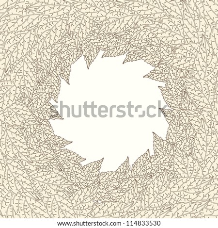 Vector frame with leaves