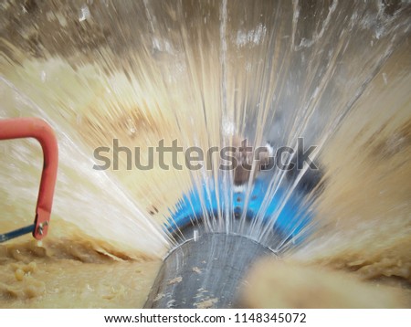 Waste water from pipe leaking Royalty-Free Stock Photo #1148345072