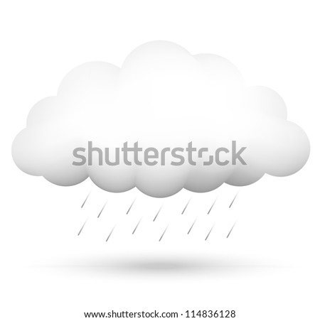 Illustration of cloud and rain