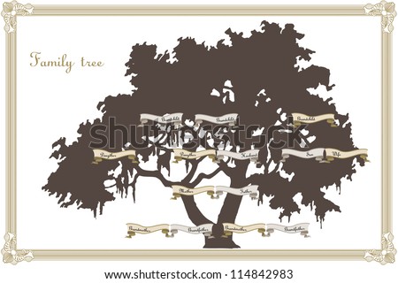 Family tree template Royalty-Free Stock Photo #114842983