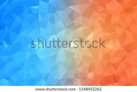 Light Blue, Yellow vector abstract polygonal background. A completely new color illustration in a polygonal style. Completely new template for your banner.