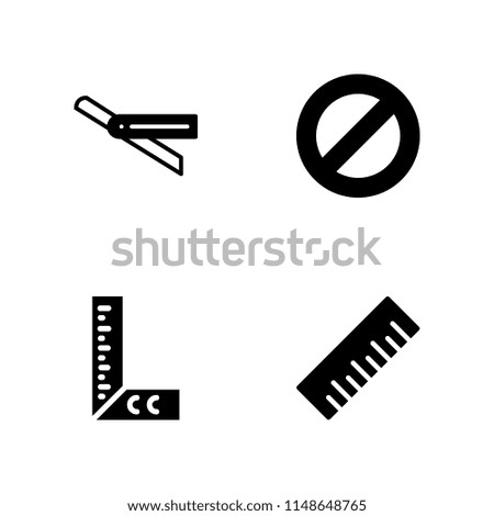 rule icon set. rule, no entry and ruler vector icon for graphic design and web