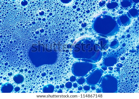Soapsuds background with air bubbles abstract texture