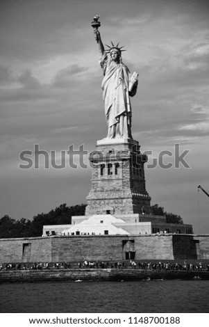 Black and White shot of the Statue of Liberty