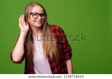 Young beautiful hipster woman with blond hair
