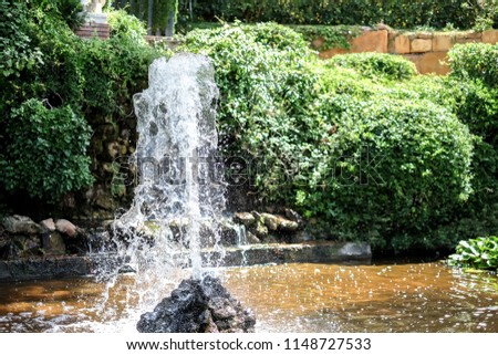 Fountain in Santa Clotilde Gardens, Catalonia