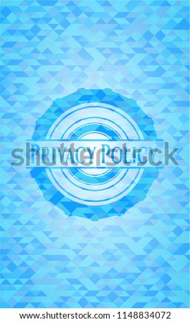 Privacy Policy light blue mosaic emblem