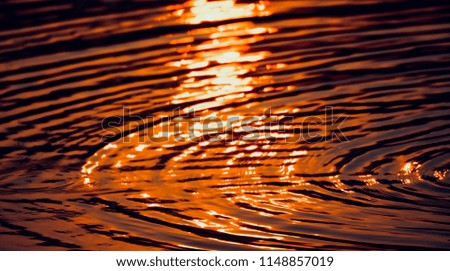 Beautiful blurry water waves with sunlight reflection unique natural photo