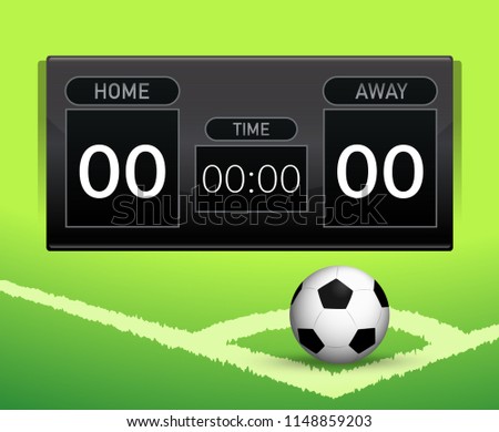Soccer score board concept illustration