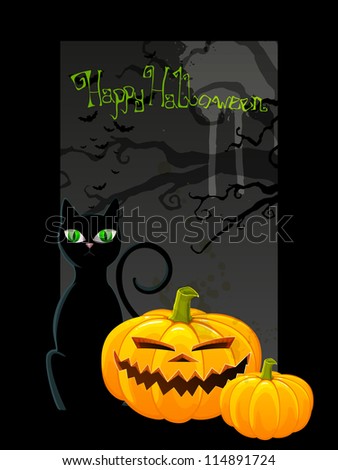 Vector Illustration of a Black Halloween Background