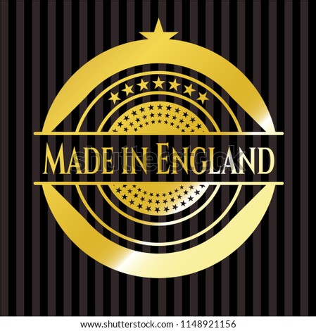 Made in England gold shiny badge