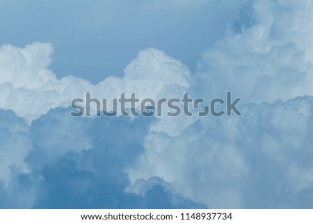 Blue sky background with light white clouds