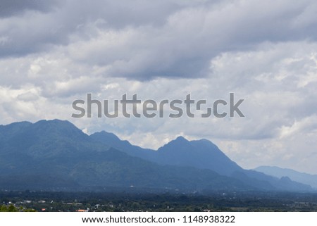 picture of mountains that Like the face of a woman sleeping.