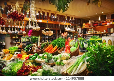 Vegetables at a market Royalty-Free Stock Photo #114907888