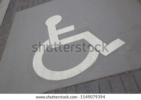 Disabled Parking Sign in Urban Setting