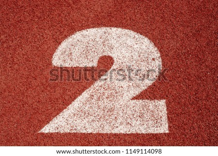 Running track number  in sport field