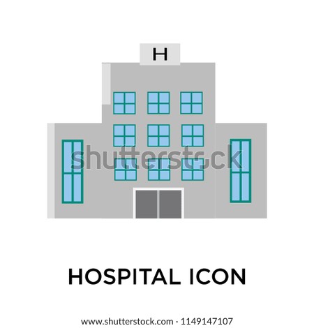 Hospital icon vector isolated on white background for your web and mobile app design, Hospital logo concept