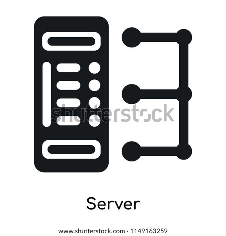 Server icon vector isolated on white background for your web and mobile app design, Server logo concept