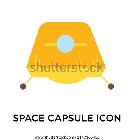 Space capsule icon vector isolated on white background for your web and mobile app design, Space capsule logo concept