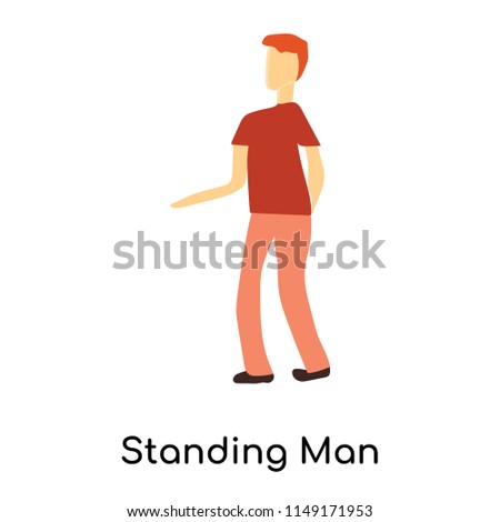 Standing Man vector vector isolated on white background for your web and mobile app design, Standing Man vector logo concept