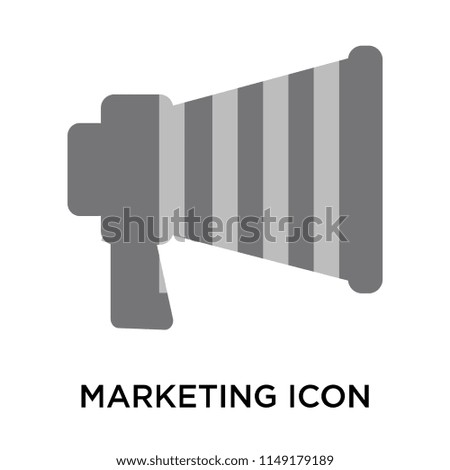 Marketing icon vector isolated on white background for your web and mobile app design, Marketing logo concept