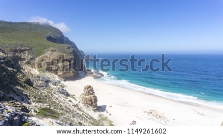A cliff edge and ocean, cape of good hope, Cape Town, South Afria