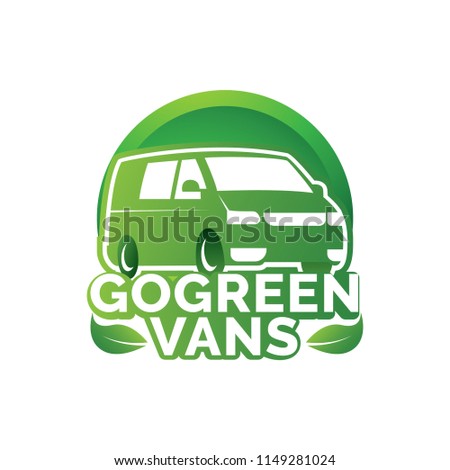 Go Green Vans, Car Logo Illustration