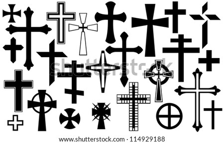 cross collage isolated on white