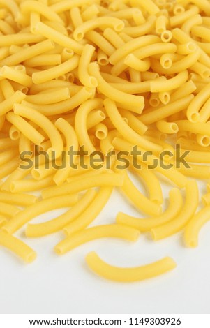 A lot of dried macaroni