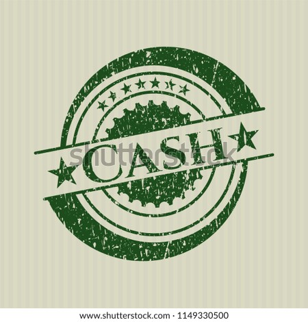 Green Cash distress grunge stamp