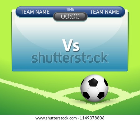 A soccer scoreboard template illustration