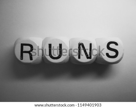 word runs spelled on dice