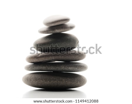pile of stones isolated on white background
